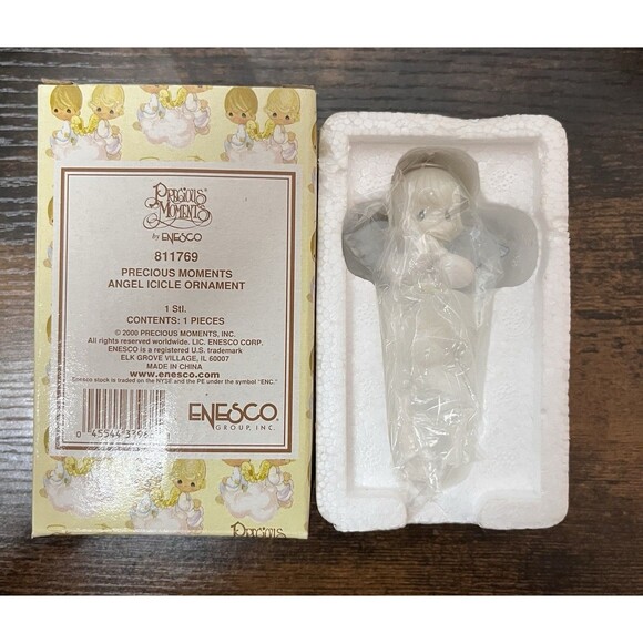 Vintage Precious Moments Angel Icicle Christmas Ornament 2000 Enesco #811769 NIB - Picture 1 of 4